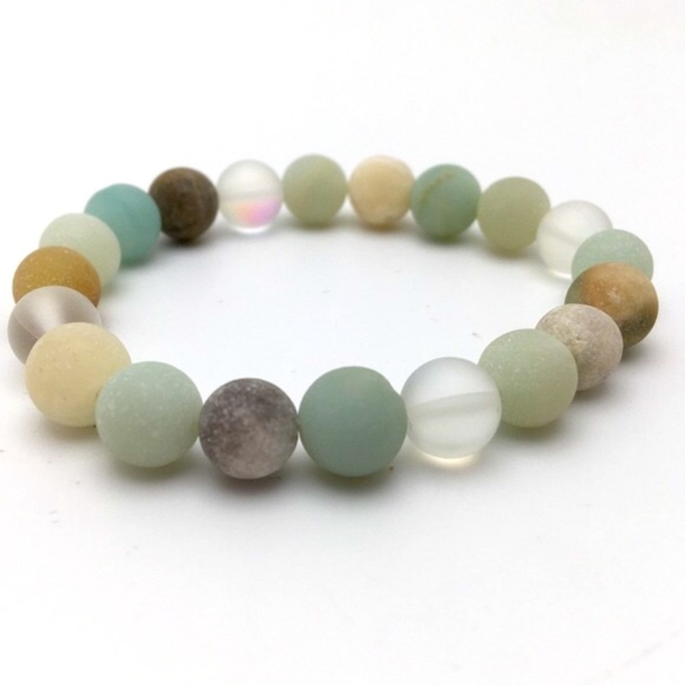 381MIDALANE Handcrafted Amazonite Gemstone Bracelet S/M